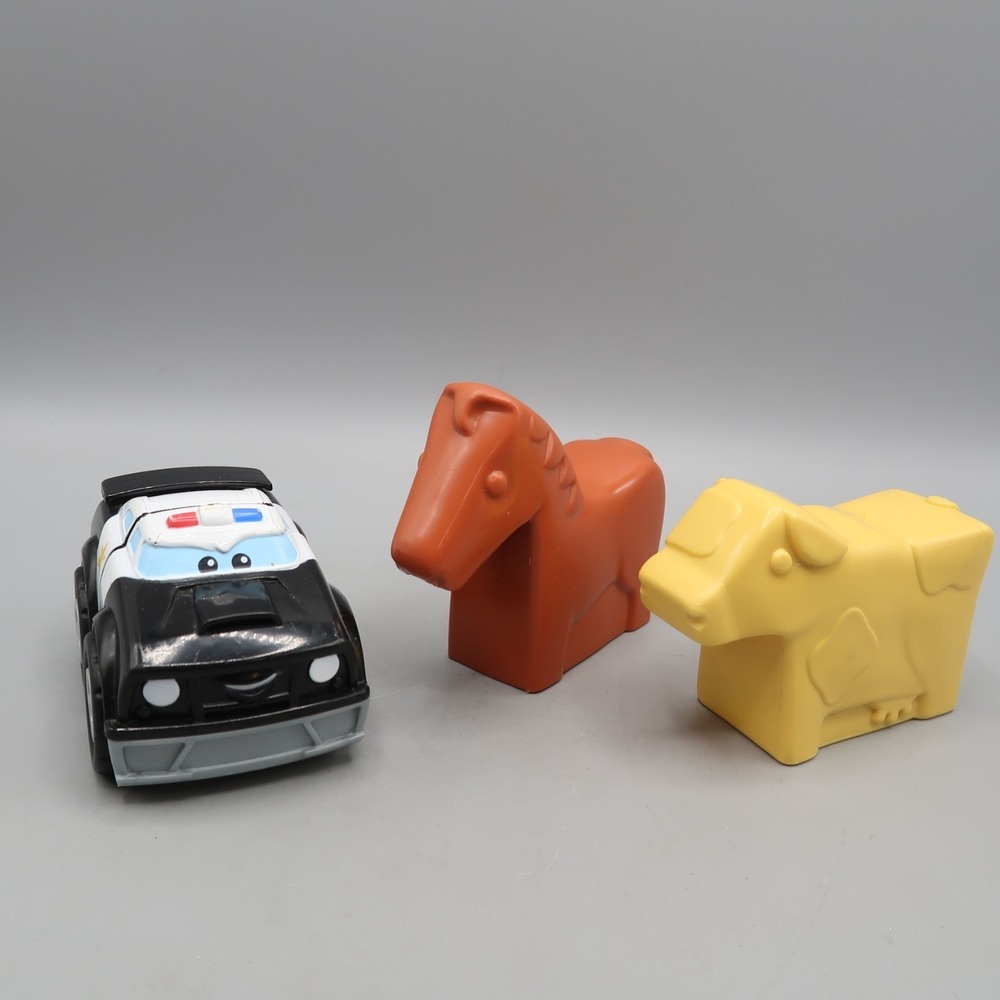 Mega‎ Bloks First Builders Cop Police Car & Cow Horse Animal lot